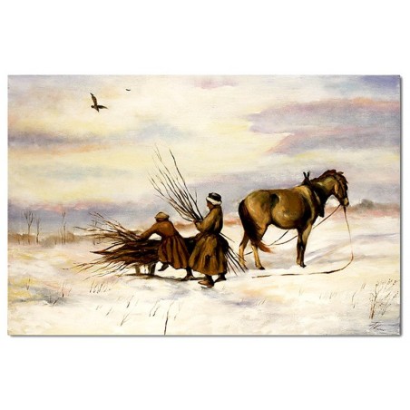  Obraz olejny ręcznie malowany 60x90cm Józef Chełmoński kopia