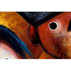  Obraz olejny ręcznie malowany Tadeusz Makowski Dzieci z trąbą 80x120cm
