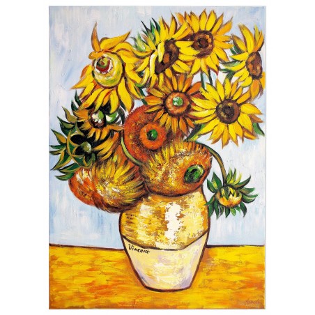 Obraz olejny ręcznie malowany Vincent van Gogh Słoneczniki kopia 50x70cm