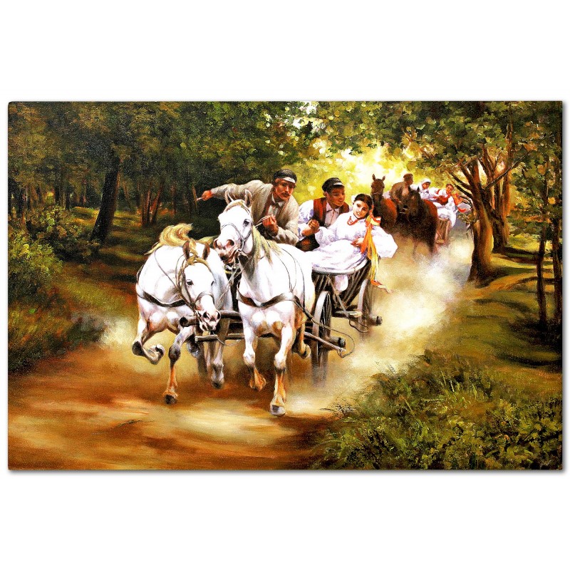  Obraz malowany Alfred Wierusz Kowalski Orszak weselny 80x120cm