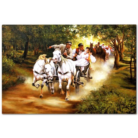  Obraz malowany Alfred Wierusz Kowalski Orszak weselny 80x120cm