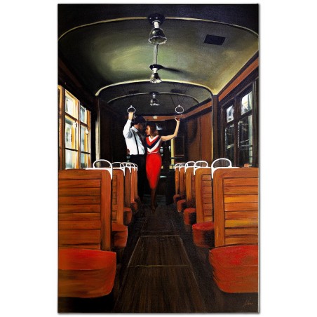  Obraz olejny ręcznie malowany 60x90 cm Jack Vettriano kopia