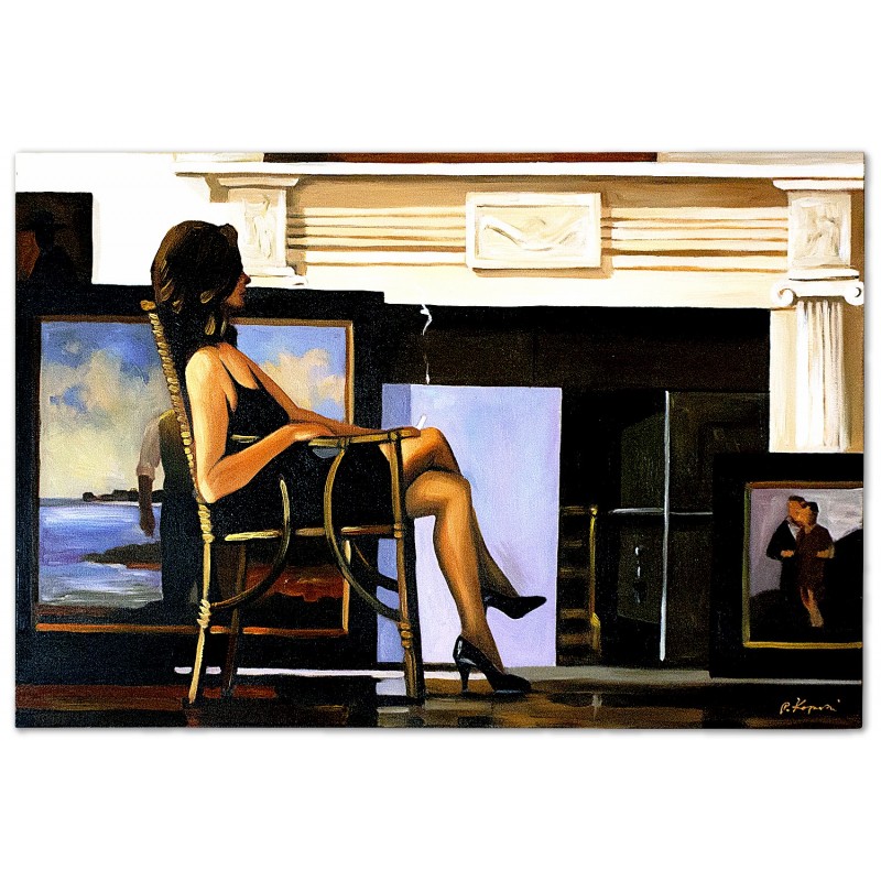  Obraz olejny ręcznie malowany 60x90cm Jack Vettriano kopia