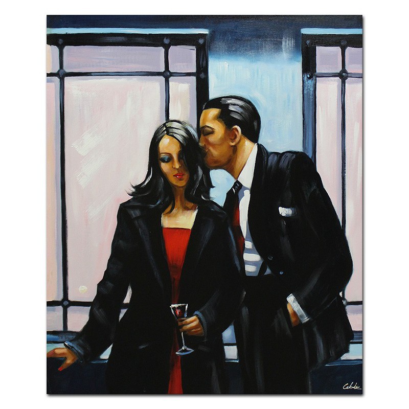  Obraz olejny ręcznie malowany 75x90cm Jack Vettriano kopia