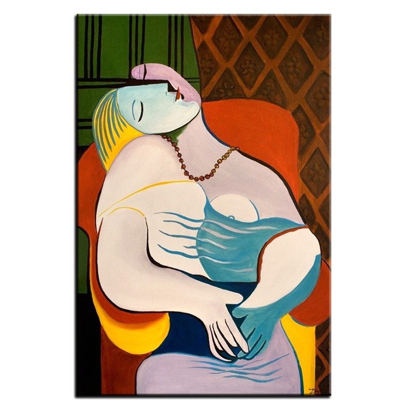  Obraz olejny ręcznie malowany na płótnie 60x90cm Pablo Picasso La Reve kopia