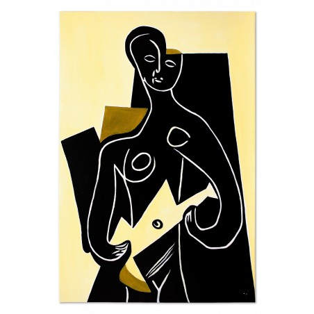 Obraz olejny ręcznie malowany na płótnie 60x90cm Pablo Picasso Kobieta z gitarą kopia