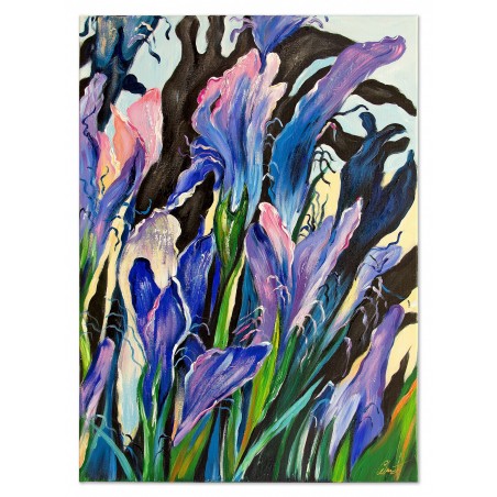  Obraz olejny ręcznie malowany 50x70cm obraz z kwiatami