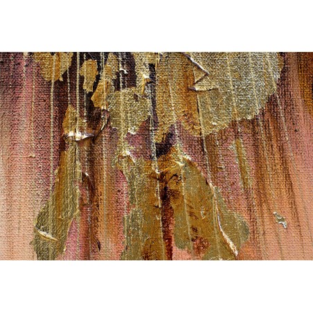  Obraz ręcznie malowany Gustav Klimt Złote łzy Frei 60x90cm z elementami płatków złota