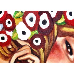  Obraz malowany Gustav Klimt Węże wodne 70x170cm