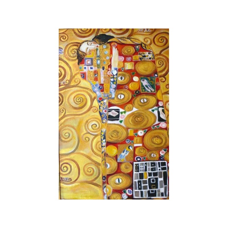  Obraz olejny ręcznie malowany Gustav Klimt Spełnienie kopia 60x90cm