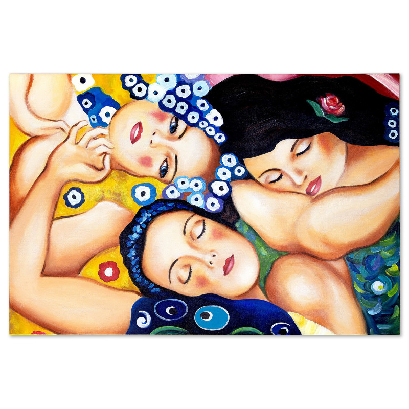  Obraz olejny ręcznie malowany Gustav Klimt Dziewica kopia 60x90cm