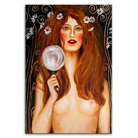 Obraz olejny ręcznie malowany 60x90cm Gustav Klimt Naga Prawda