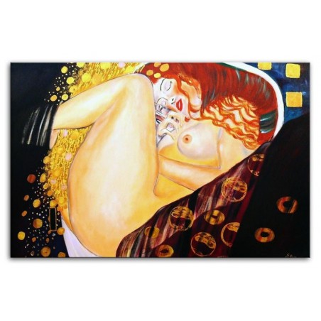  Obraz olejny ręcznie malowany Gustav Klimt Danae kopia 60x90cm