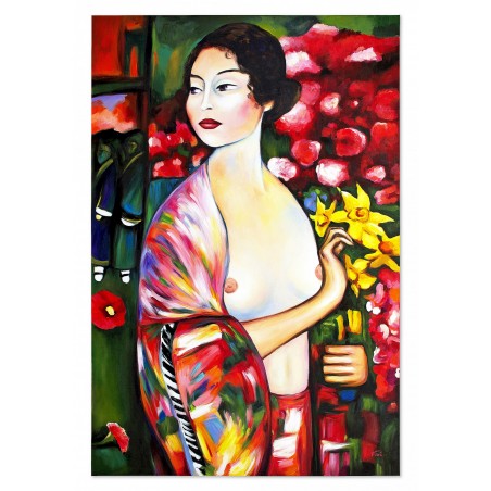 Obraz olejny ręcznie malowany 60x90cm Gustav Klimt Tancerka