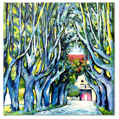  Obraz Gustava Klimta Aleja drzew w parku przy zamku Kammer 60x60cm