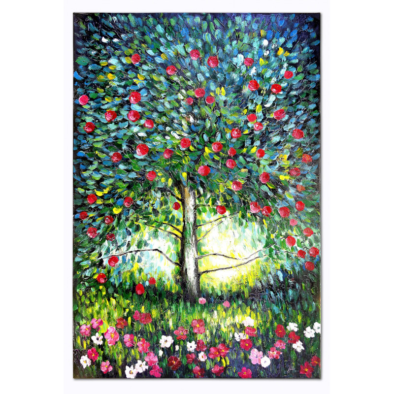  Obraz olejny ręcznie malowany Gustav Klimt Jabłoń kopia 60x90cm