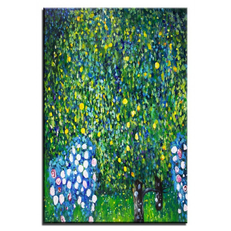  Obraz olejny ręcznie malowany 60x90cm Gustav Klimt Róże pod drzewami