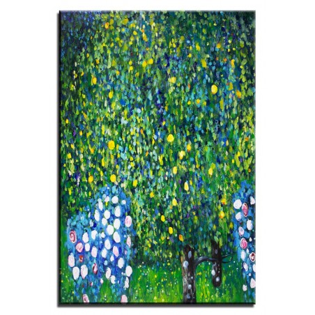  Obraz olejny ręcznie malowany 60x90cm Gustav Klimt Róże pod drzewami