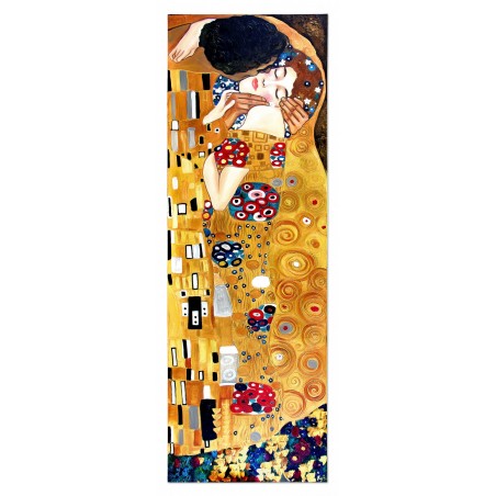 Obraz olejny ręcznie malowany Gustav Klimt Pocałunek kopia 50x150cm