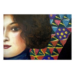  Obraz olejny ręcznie malowany Gustav Klimt Portret Emilii Floge kopia 60x90cm