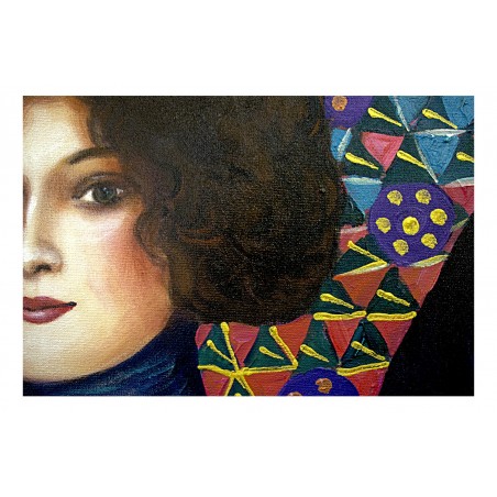  Obraz olejny ręcznie malowany Gustav Klimt Portret Emilii Floge kopia 60x90cm
