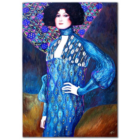 Obraz olejny ręcznie malowany Gustav Klimt Portret Emilii Floge kopia 60x90cm