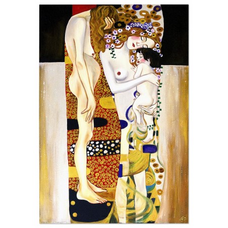 Obraz olejny ręcznie malowany Gustav Klimt Trzy okresy z życia kobiety kopia 60x90cm