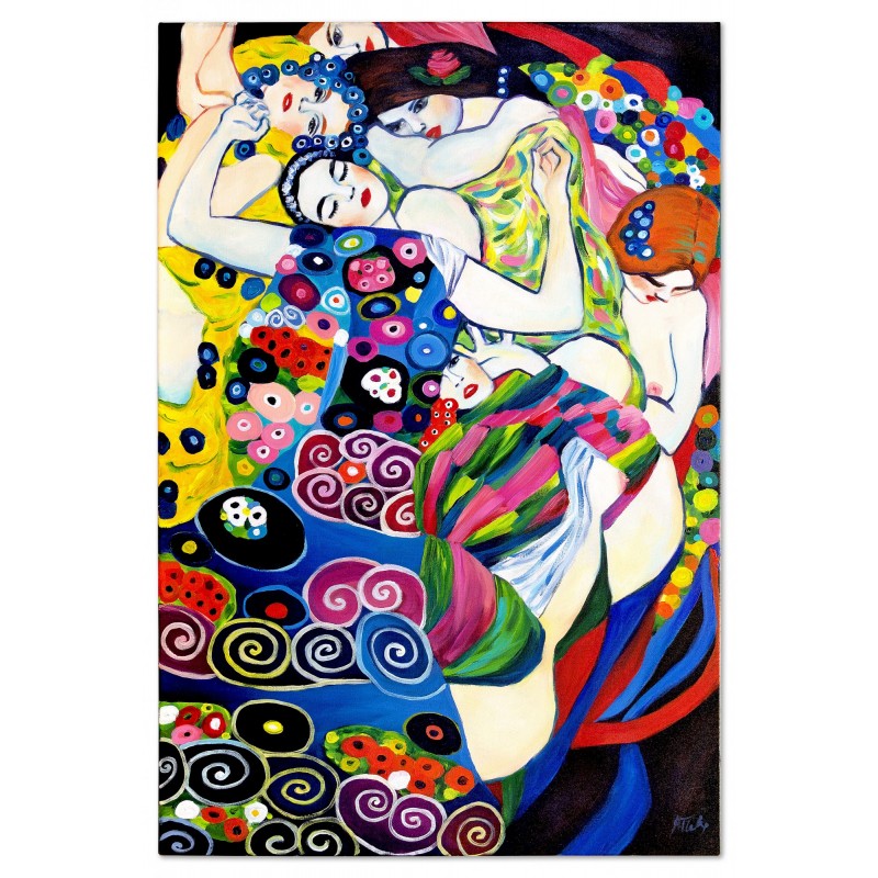  Obraz olejny ręcznie malowany Gustav Klimt Dziewica kopia 60x90cm