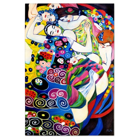  Obraz olejny ręcznie malowany Gustav Klimt Dziewica kopia 60x90cm