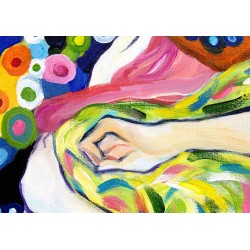  Obraz olejny ręcznie malowany Gustav Klimt Dziewica kopia 60x90cm
