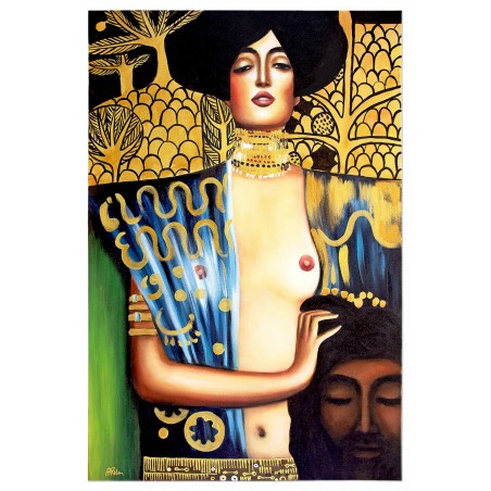 Obraz olejny ręcznie malowany Gustav Klimt Judyta I kopia 60x90cm