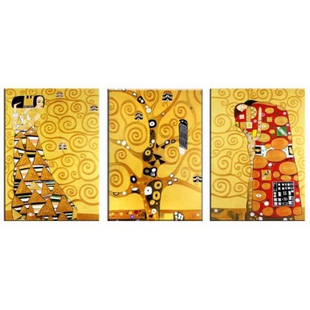  Obraz olejny ręcznie malowany Gustav Klimt Drzewo życia kopia 50x70cmx3
