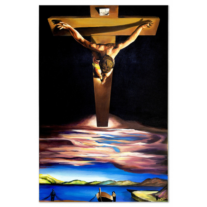  Obraz olejny ręcznie malowany Salvador Dali Ukrzyżowanie 80x120cm