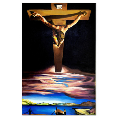  Obraz olejny ręcznie malowany Salvador Dali Ukrzyżowanie 80x120cm