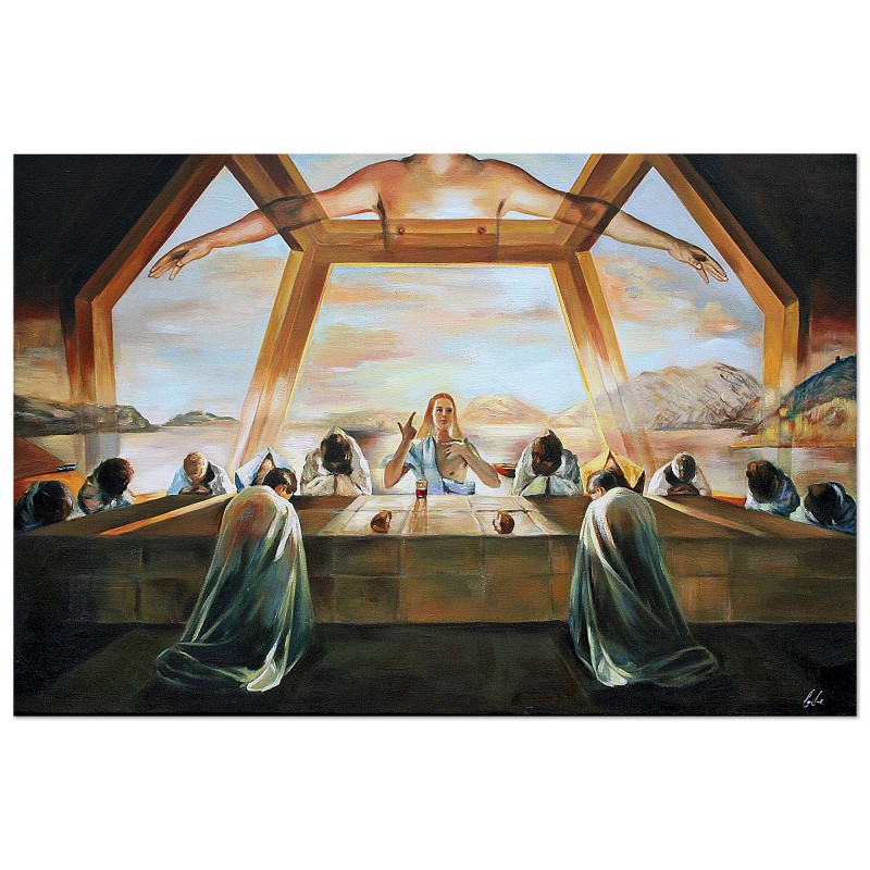 Obraz olejny ręcznie malowany Salvador Dali Ostatnia wieczerza kopia 60x90cm