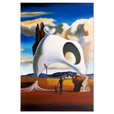 Obraz olejny ręcznie malowany Salvador Dali Atawistyczne ruiny po deszczu kopia 60x90cm