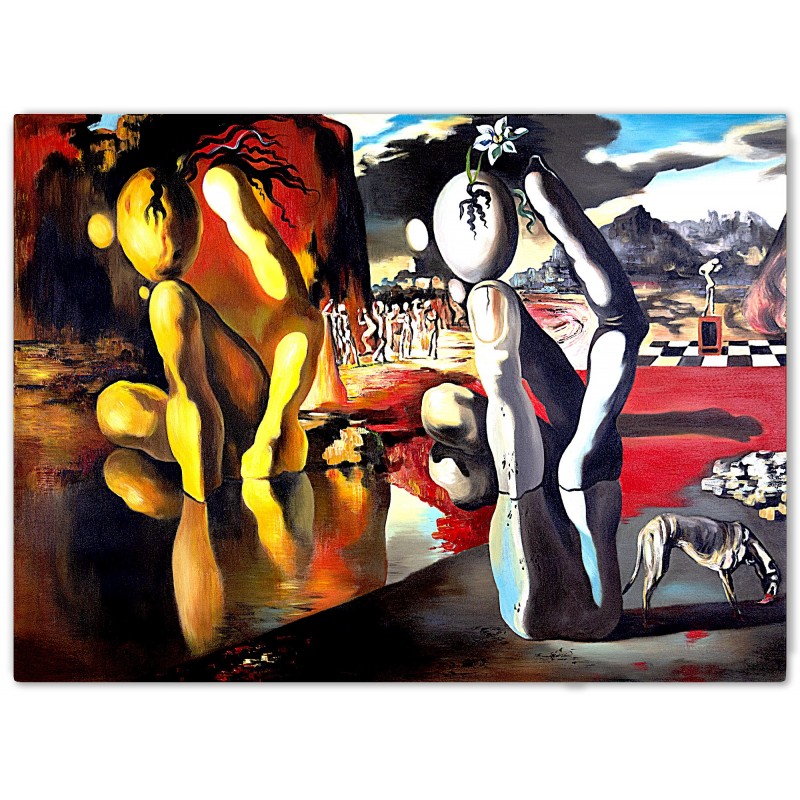  Obraz olejny ręcznie malowany Salvador Dali Metamorfoza narcyza kopia 60x90cm