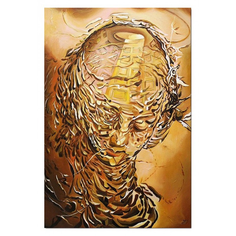  Obraz olejny ręcznie malowany Salvador Dali Eksplodująca głowa kopia