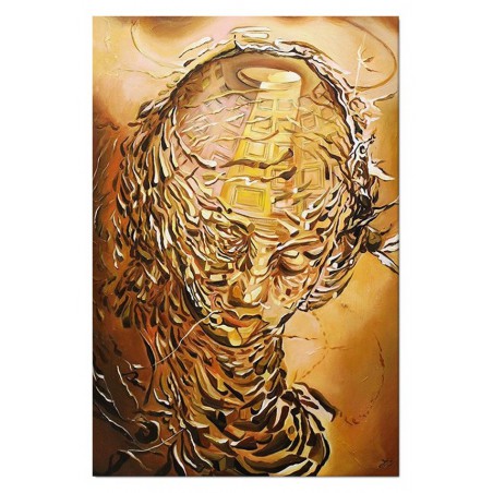  Obraz olejny ręcznie malowany Salvador Dali Eksplodująca głowa kopia