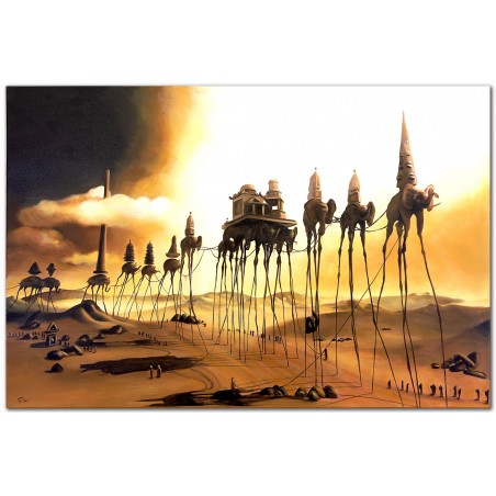  Obraz olejny ręcznie malowany Salvador Dali Karawana Dalego kopia 90x120cm