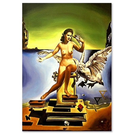 Obraz olejny ręcznie malowany Salvador Dali Atomowa Leda kopia 60x90cm