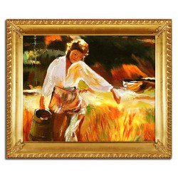  Obraz olejny ręcznie malowany 54x63cm Apoloniusz Kędzierski Dziewczyna z dzbanem