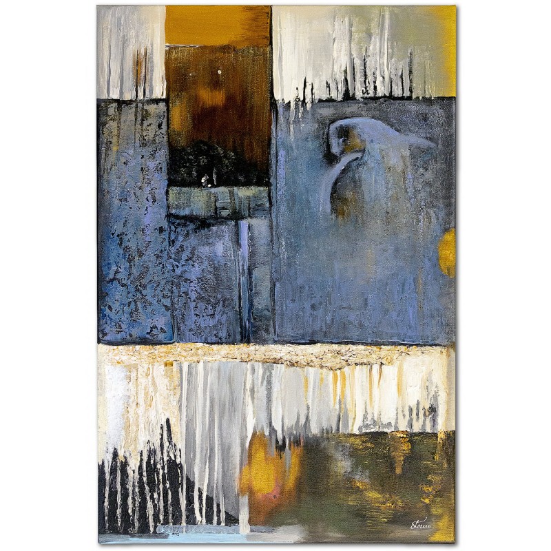 Obraz ręcznie malowany Zatarta Granica 80x120cm