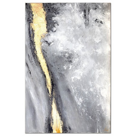  Obraz olejny ręcznie malowany Złota błyskawica 80x120cm