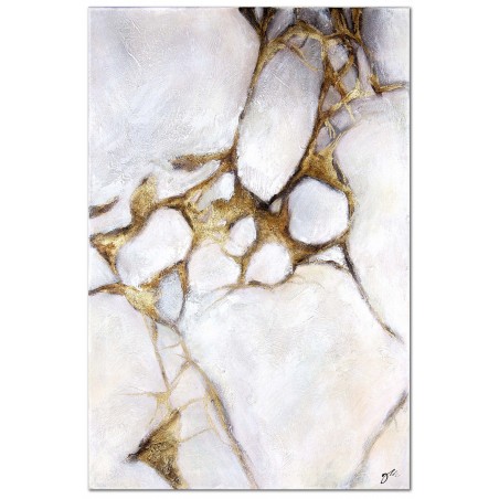 Obraz olejny ręcznie malowany Złoty Marmur 80x120cm