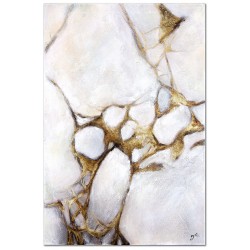  Obraz olejny ręcznie malowany Złoty Marmur 80x120cm