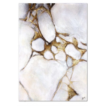  Obraz olejny ręcznie malowany Złoty Marmur 80x120cm