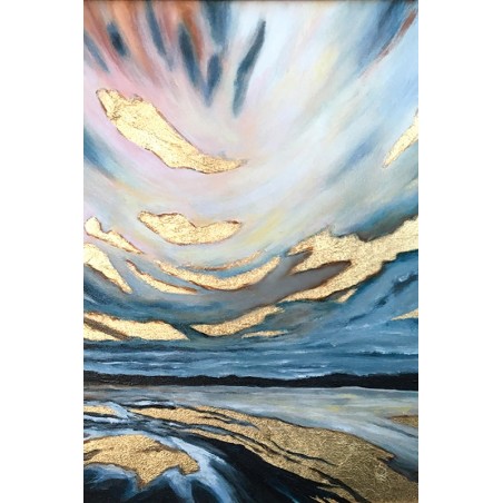  Obraz olejny ręcznie malowany 60x90cm Abstrakcja