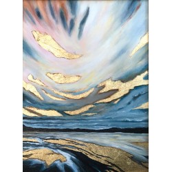  Obraz olejny ręcznie malowany 50x70cm Abstrakcja