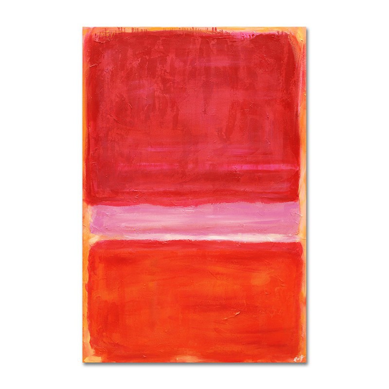  Obraz ręcznie malowany na płótnie 60x90cm czerwona Abstrakcja do wnętrz nowoczesnych
